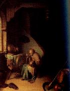 Gerrit Dou An Interior,with an old Woman eating Porridge (mk33) USA oil painting artist